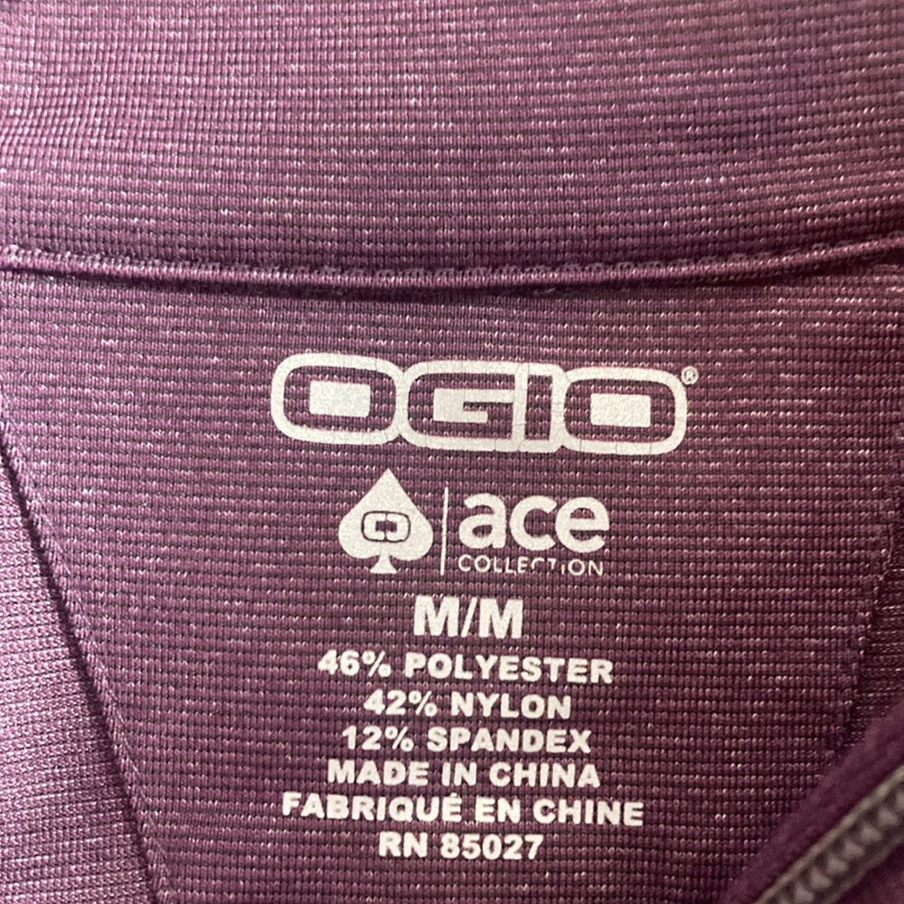 EUC Medium Ogio Sweatshirt Mens Large Ace Purple 1/4 Zip Stretch W/Golfweek Logo - Picture 3 of 7